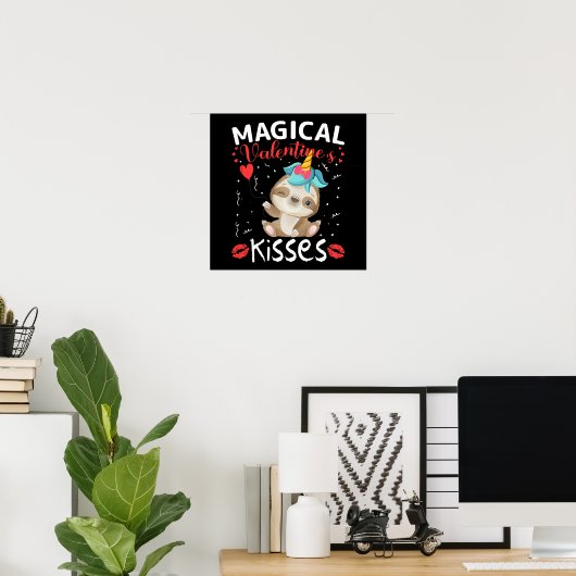 Magical Valentine's Kisses Poster (Heimbüro)