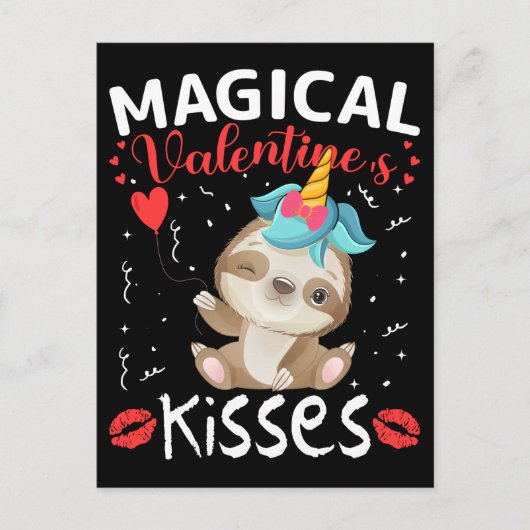 Magical Valentine's Kisses Postkarte (Vorderseite)