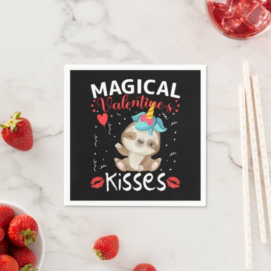 Magical Valentine's Kisses Serviette (Beispiel)