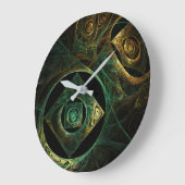 Magical Vibration Abstract Art Round Große Wanduhr (Winkel)