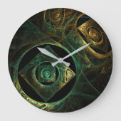 Magical Vibration Abstract Art Round Große Wanduhr (Vorderseite)