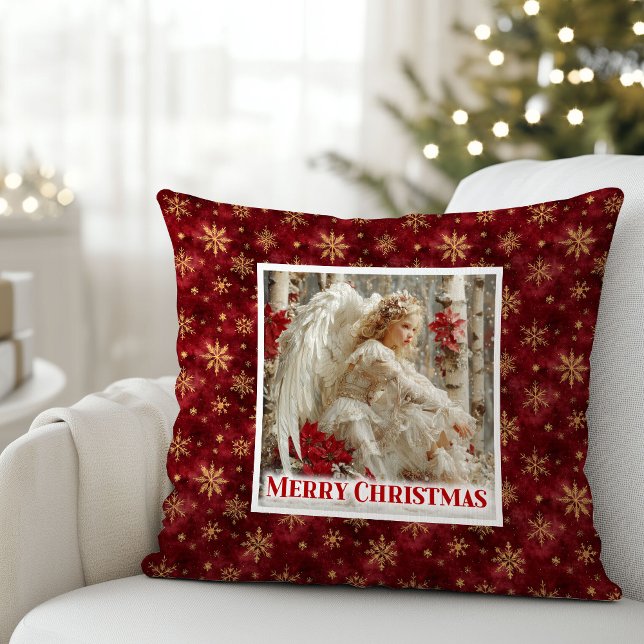 Magical Victorian Angel Christmas Gift Pillow Kissen (Magical Victorian Angel Christmas Gift Pillow)