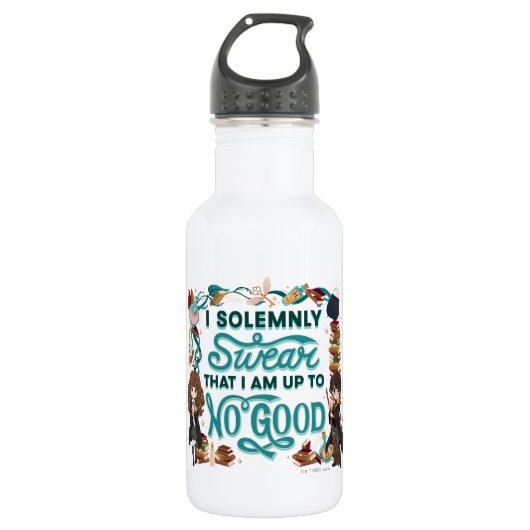 Magical Watercolor "I feierlich Swear" Edelstahlflasche (Vorderseite)