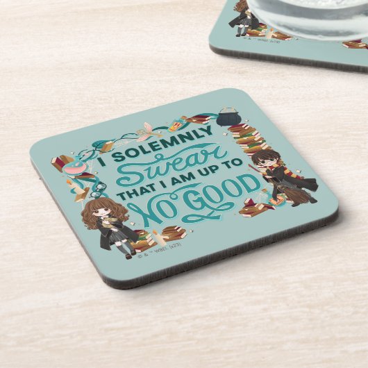 Magical Watercolor "I feierlich Swear" Getränkeuntersetzer (Linke Seite)