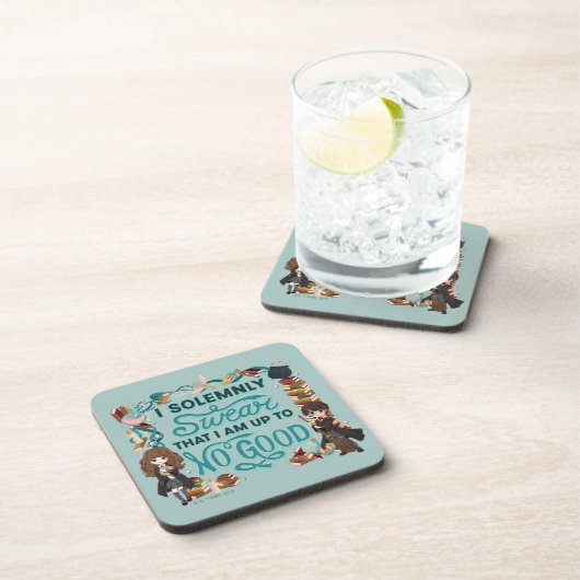 Magical Watercolor "I feierlich Swear" Getränkeuntersetzer (Rechte Seite)