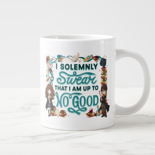 Magical Watercolor "I feierlich Swear" Jumbo-Tasse (Rechts)