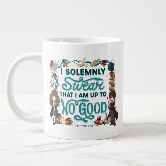 Magical Watercolor "I feierlich Swear" Jumbo-Tasse (Links)
