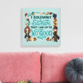 Magical Watercolor "I feierlich Swear" Leinwanddruck (Insitu (Wohnzimmer))