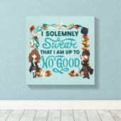 Magical Watercolor "I feierlich Swear" Leinwanddruck (Insitu (Holzboden))