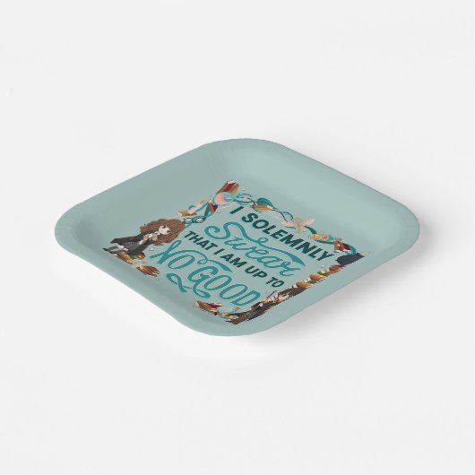 Magical Watercolor "I feierlich Swear" Pappteller (Gewinkelt)