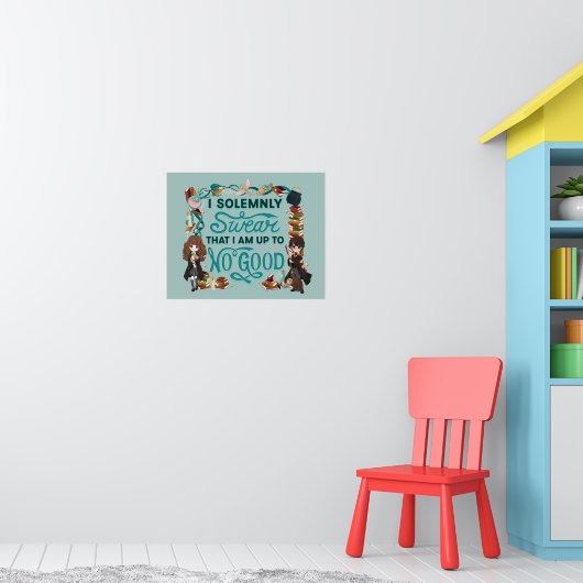 Magical Watercolor "I feierlich Swear" Poster (Kinderzimmer 1)