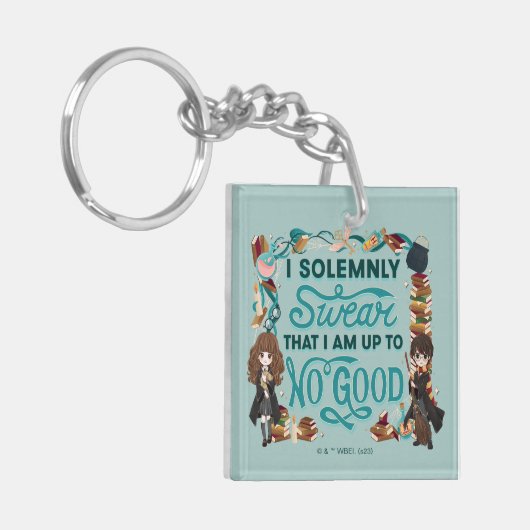 Magical Watercolor "I feierlich Swear" Schlüsselanhänger (Vorderseite links)