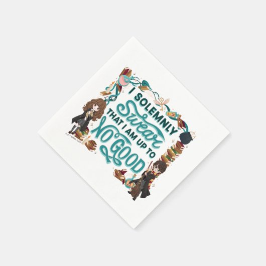 Magical Watercolor "I feierlich Swear" Serviette (Ecke)