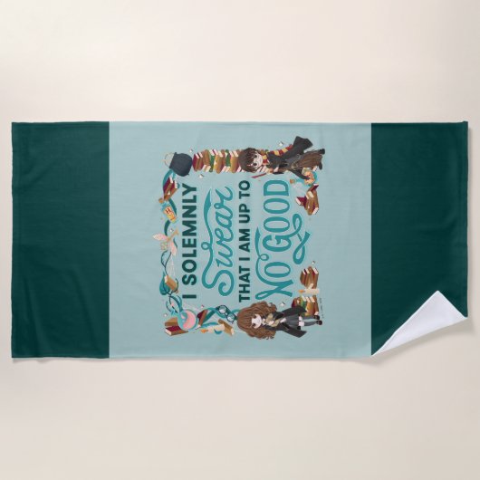 Magical Watercolor "I feierlich Swear" Strandtuch (Vorderseite)