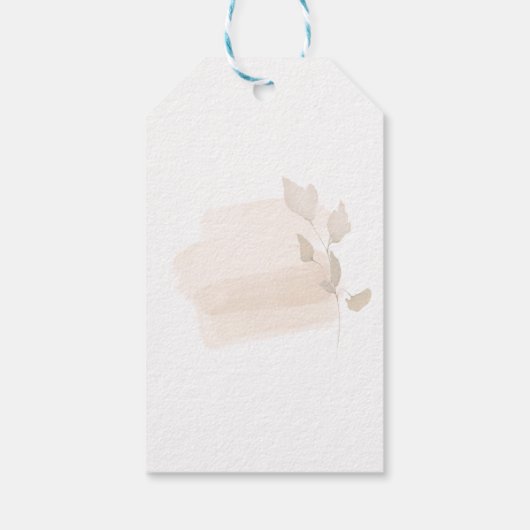 Magical Watercolor Wildblume Garden Vielen Dank Geschenkanhänger (Rückseite)