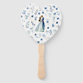 Magical Wedding Hand Fans – Watercolor Style Fächer (Rückseite)
