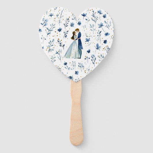 Magical Wedding Hand Fans – Watercolor Style Fächer (Rückseite)
