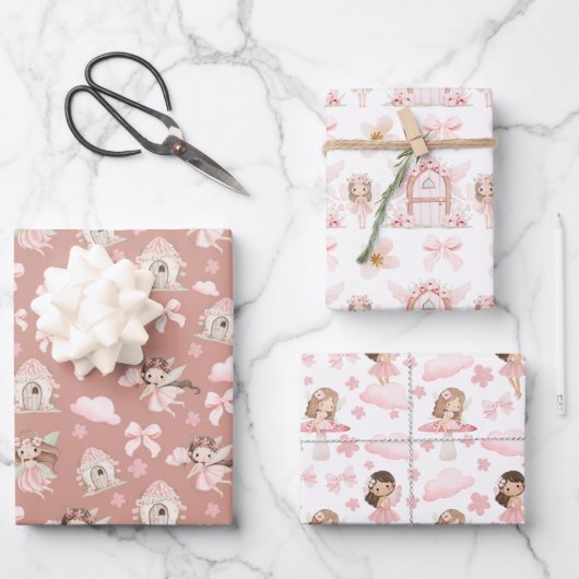 Magical Whimsical Cute Fairies Geschenkpapier Set (Vorderseite)