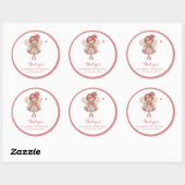 Magical Whimsy Pink Floral Girl Birthday Stickers (Blatt)