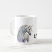 Magical White Gold Horn Unicorn  Kaffeetasse (Vorderseite Links)