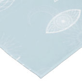 Magical White Moon Sun Stars Blue pattern Tischdecke (Schrägansicht)