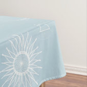 Magical White Moon Sun Stars Blue pattern Tischdecke (Beispiel)