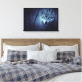 Magical Wild Wolf mit Phantastischen blauen Augen Leinwanddruck (Insitu (Schlafzimmer))