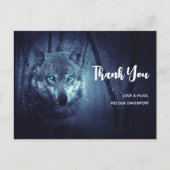 Magical Wild Wolf mit Phantastischen blauen Augen Postkarte (Vorderseite)