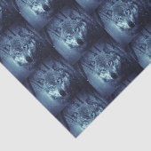 Magical Wild Wolf mit Phantastischen blauen Augen  Seidenpapier (Ausschnitt)