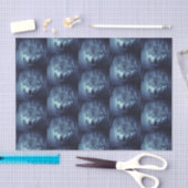 Magical Wild Wolf mit Phantastischen blauen Augen  Seidenpapier (Handwerk)