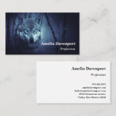 Magical Wild Wolf mit Phantastischen blauen Augen Visitenkarte (Vorne/Hinten)