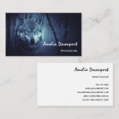 Magical Wild Wolf mit Phantastischen blauen Augen Visitenkarte (Vorne/Hinten)