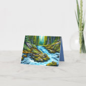Magical Wilderness Bubbling Brook Dankeskarte (Vorderseite)
