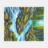 Magical Wilderness Bubbling Brook Fleecedecke (Vorderseite (Horizontal))