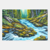 Magical Wilderness Bubbling Brook Geschenkpapier Set (Vorderseite 2)