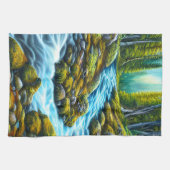 Magical Wilderness Bubbling Brook Geschirrtuch (Horizontal)