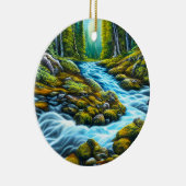 Magical Wilderness Bubbling Brook Keramik Ornament (Rechts)