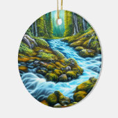 Magical Wilderness Bubbling Brook Keramik Ornament (Links)
