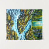 Magical Wilderness Bubbling Brook Wandteppich (Vorderseite (Horizontal))