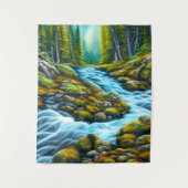 Magical Wilderness Bubbling Brook Wandteppich (Vorderseite)