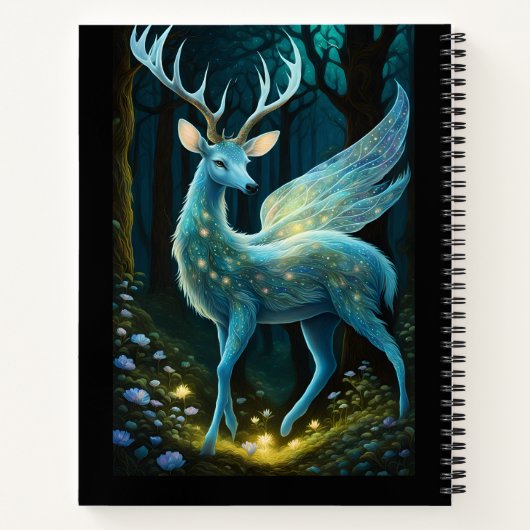 Magical Winged Deer Notizblock (Rückseite)