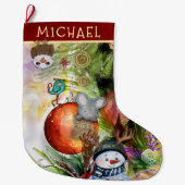 Magical Winter Funny Critters Weihnachts-Strumpf Großer Weihnachtsstrumpf (Vorderseite)