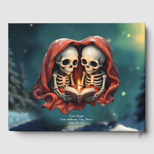 Magical winter moments, two skeletons  gästebuch (Rückseite)