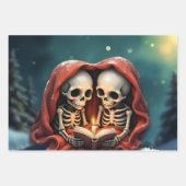 Magical winter moments, two skeletons geschenkpapier set (Vorderseite 2)