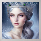 Magical Winter Queen Portrait Poster (Vorne)