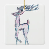 Magical Winter Rentier Keramikornament (Rückseite)