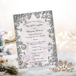 Magical Winter Wonderland Wedding Programm