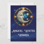 Magical Winter wünscht Celestial Moon Weihnachten (Vorderseite)