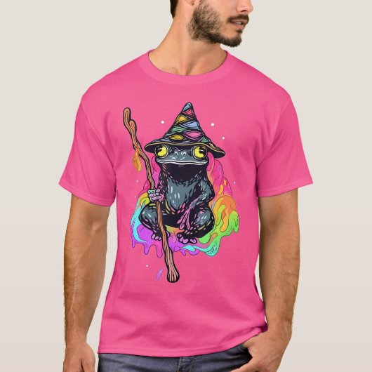 Magical Wizard Frog Edm Party Psychedelic Rave Tri T-Shirt (Vorderseite)