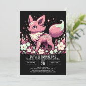 Magical Wolf Digital Geburtstag Einladung (Stehend Vorderseite)